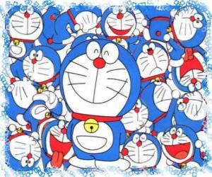 Układanka Doraemon jest kosmiczną kot, który przychodzi z przyszłości
