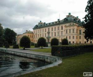 Układanka Drottningholm pałacu Drottningholm, Szwecja