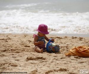 Układanka Dziewczynki na plaży