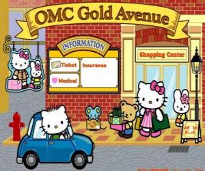 Układanka Dzień Zakupy z Hello Kitty i przyjaciele