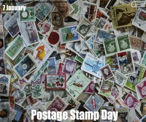Układanka Dzień znaczka pocztowego