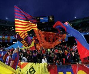 Układanka F. C. Barcelona flaga