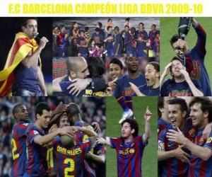 Układanka FC Barcelona mistrzem Ligi BBVA 2009-2010