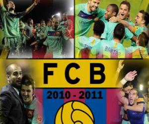 Układanka FC Barcelona mistrzem Ligi BBVA 2010 - 2011
