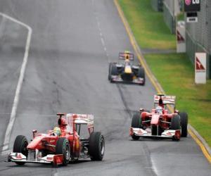 Układanka Felipe Massa, Fernando Alonso - Ferrari - Melbourne 2010