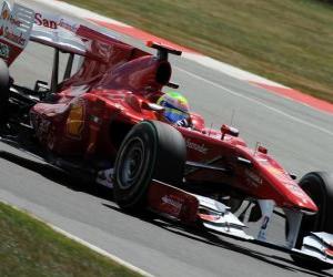 Układanka Felipe Massa - Ferrari - Silverstone 2010