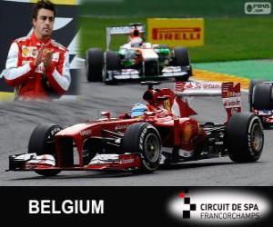 Układanka Fernando Alonso - Ferrari - 2013 Grand Prix Belgii, 2 ° sklasyfikowane