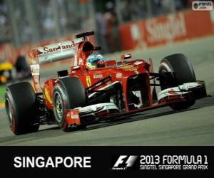 Układanka Fernando Alonso - Ferrari - 2013 Grand Prix Singapuru, 2 ° sklasyfikowane