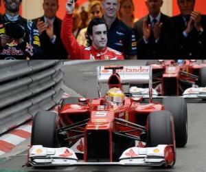 Układanka Fernando Alonso - Ferrari - GP Monako 2012 (3 stanowiska)