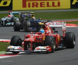 Układanka Fernando Alonso - Ferrari - Grand Prixe Anglii 2012, 2 stanowiska