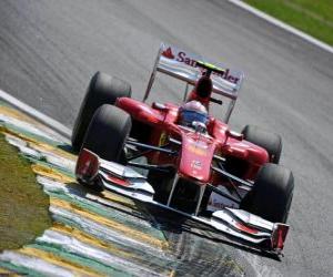 Układanka Fernando Alonso - Ferrari - Interlagos 2010