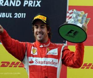Układanka Fernando Alonso - Ferrari - Istanbul, Turcja Grand Prix (2011) (3 miejsce)
