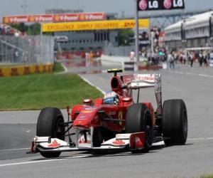 Układanka Fernando Alonso - Ferrari - Montreal 2010