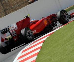 Układanka Fernando Alonso - Ferrari - Silverstone 2010