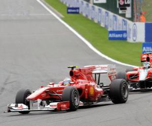 Układanka Fernando Alonso - Ferrari - Spa-Francorchamps 2010