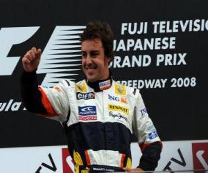 Układanka Fernando Alonso na podium