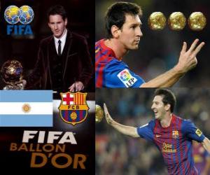 Układanka FIFA Ballon d'Or 2011 zdobywca Lionel Messi