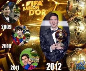 Układanka FIFA Ballon d'Or 2012 zdobywca Lionel Messi
