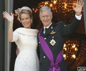 Układanka Filip i Matylda Nowy Królowie Belgii (2013)