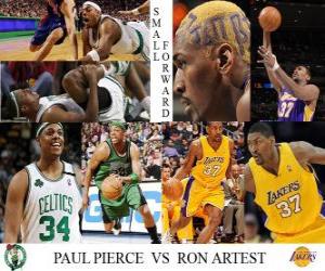 Układanka Finały NBA 2009-10, Niski skrzydłowy, Paul Pierce (Celtics) vs Ron Artest (Lakers)