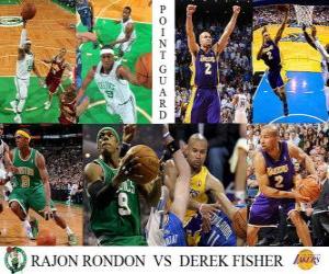 Układanka Finały NBA 2009-10, Rozgrywający, Rondon Rajon (Celtics) vs Derek Fisher (Lakers)