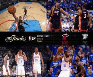Układanka Finały NBA 2012, gra 2, Miami Heat 100 - Oklahoma City Thunder 96