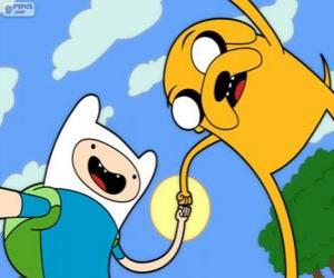 Układanka Finn i Jake, dwóch przyjaciół Wielki od Adventure Time