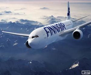 Układanka Finnair linie lotnicze, linie lotnicze w Finlandii