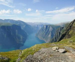 Układanka Fiordy zachodniej Norwegii - Geirangerfjord i Nærøyfjorden