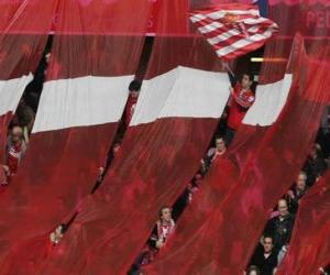 Układanka Flag of Real Real Sporting de Gijón