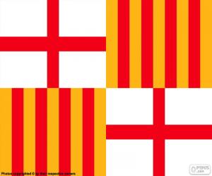 Układanka Flaga Barcelona