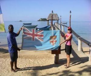 Układanka Flaga Fidżi i Wysp Fidżi