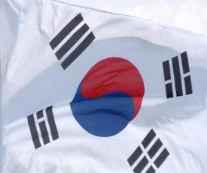 Układanka Flaga Korei Południowej