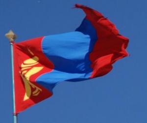 Układanka Flaga Mongolii