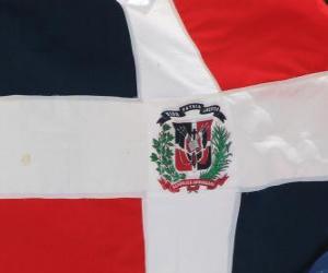 Układanka Flaga Republiki Dominikańskiej