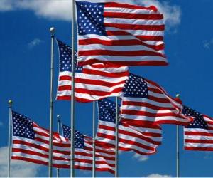 Układanka Flaga Stanów Zjednoczonych lub USA
