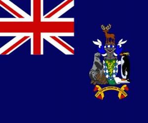 Układanka Flaga Wyspy Georgia Południowa i Sandwich Południowy
