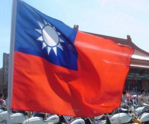Układanka Flaga z Tajwanu