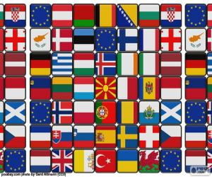 Układanka Flagi Europy