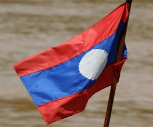 Układanka Flagi Laosu