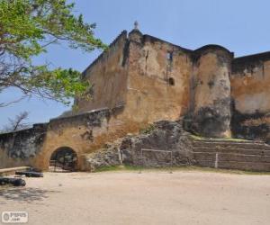 Układanka Fort Jesus, portugalski fort umiejscowiony w Mombasa (Kenia)