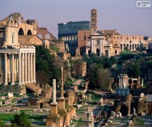 Układanka Forum Romanum, Rzym, Włochy