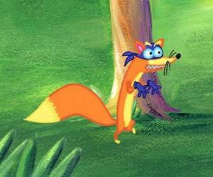 Układanka Fox Swiper zawsze stara się ukraść coś do Dory