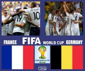 Układanka Francja - Niemcy, ćwierćfinały, Brazylia 2014