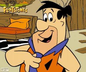 Układanka Fred Flintston, główny bohater o przygodach Flintstonowie