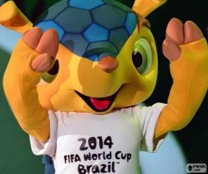 Układanka Fuleco, oficjalna maskotka mistrzostw świata 2014 w Brazylii jest pancernik