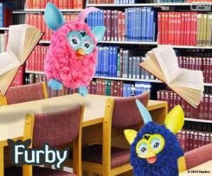 Układanka Furbys w bibliotece