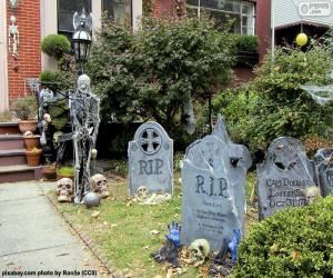 Układanka Garden urządzone na Halloween