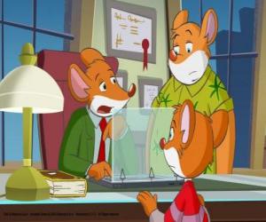 Układanka Geronimo Stilton, pułapki z kuzynem i jego bratanek Benjamin