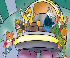 Układanka Geronimo Stilton, z innymi postaciami